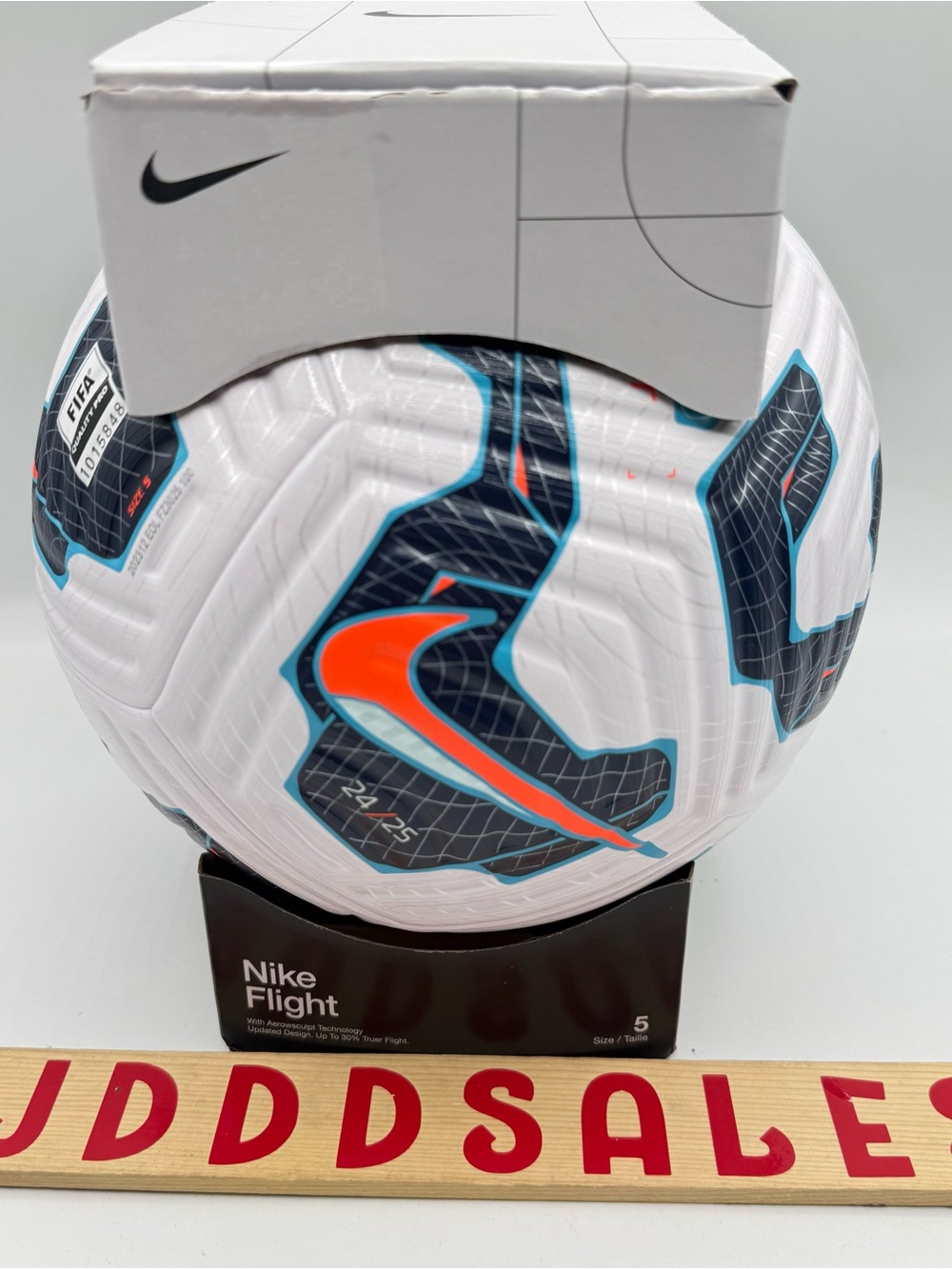 Nike Flight Soccer Ball Size 5 ACC White Blue Hyper Crimson FZ3025-100 24/25 NEW